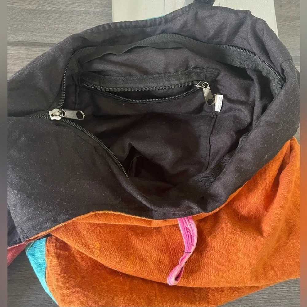 Colorful Patchwork Hobo Bag handmade made in Nepal